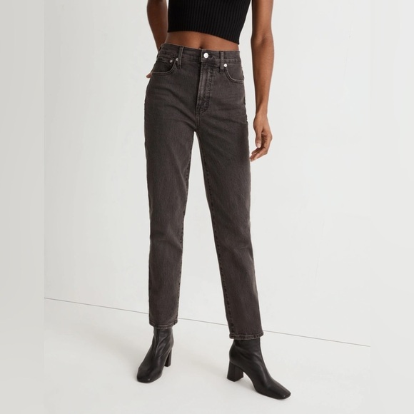 Madewell The Petite Perfect Vintage Jean Lunar Wash 33 Petite Faded Black Cotton - Picture 1 of 8